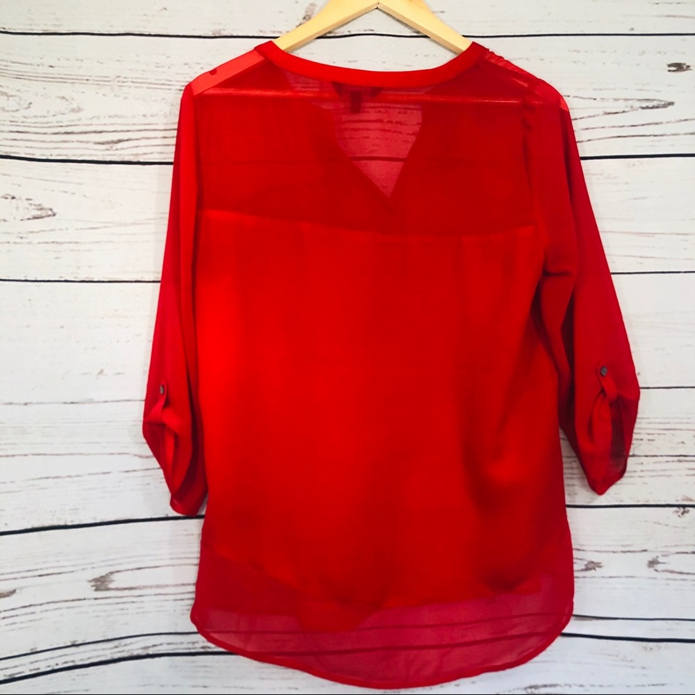 EXPRESS Red Blouse - Picture 5 of 6